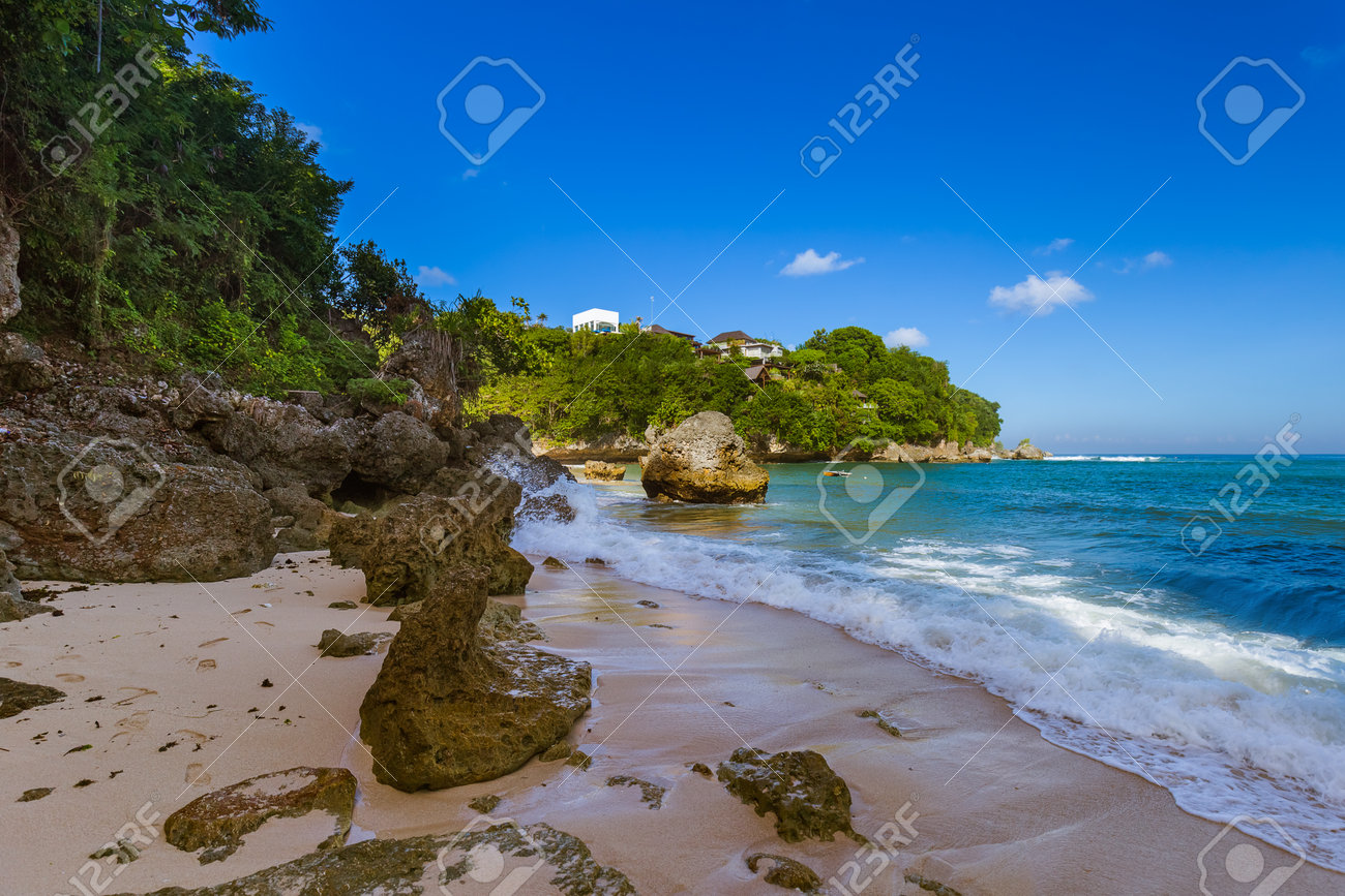 Padang Padang Beach In Bali Indonesia Nature Vacation Background