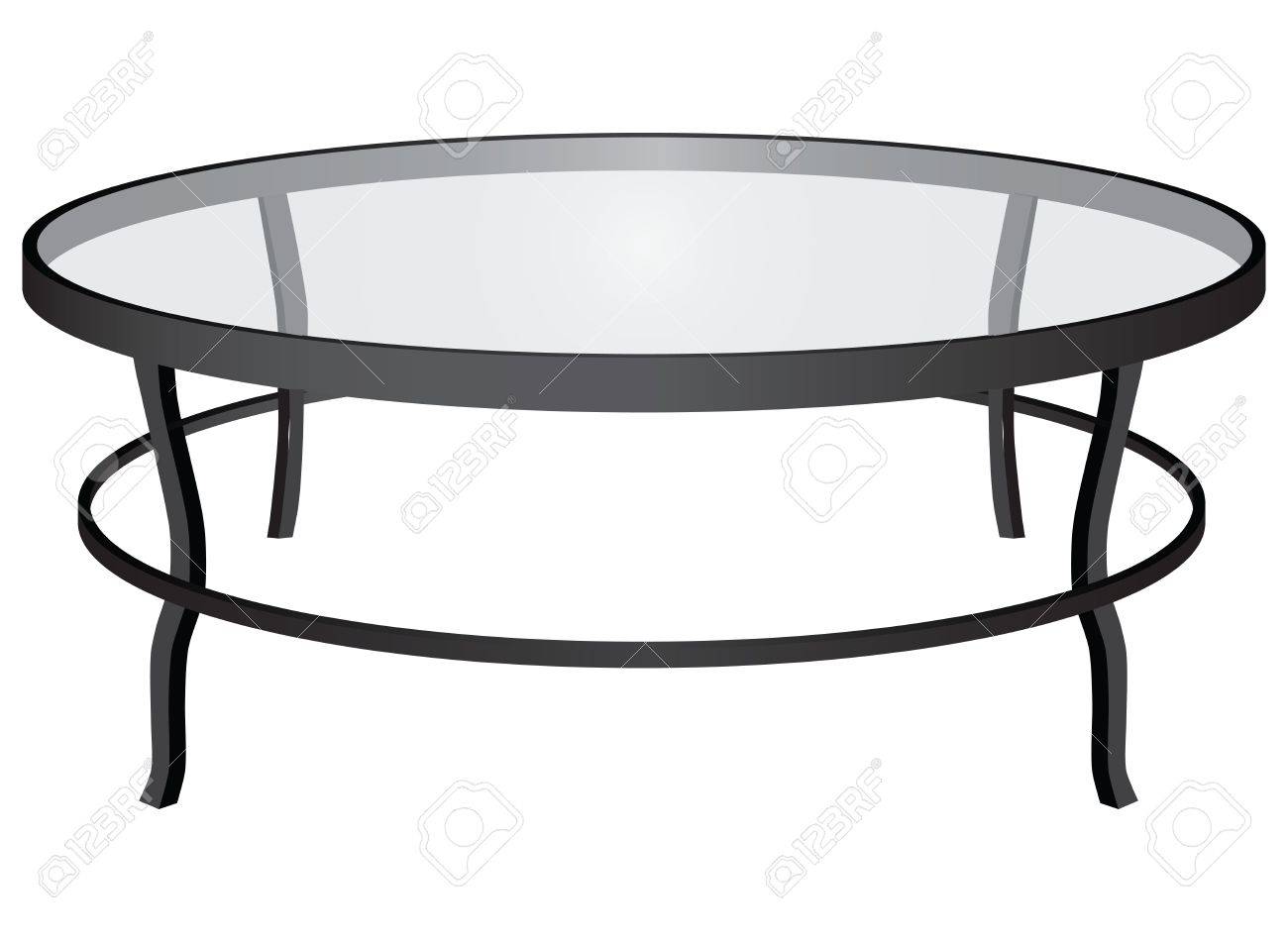 A Round Glass Coffee Table Interior Royalty Free Cliparts, Vectors - A Round Glass Coffee Table Interior Royalty Free Cliparts, Vectors