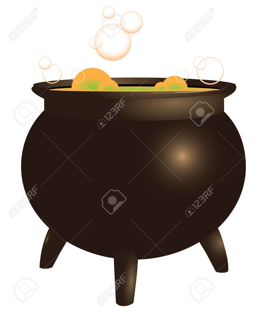 魔法の Brew 古い鍋で 沸騰 ベクトル イラスト のイラスト素材 ベクタ Image