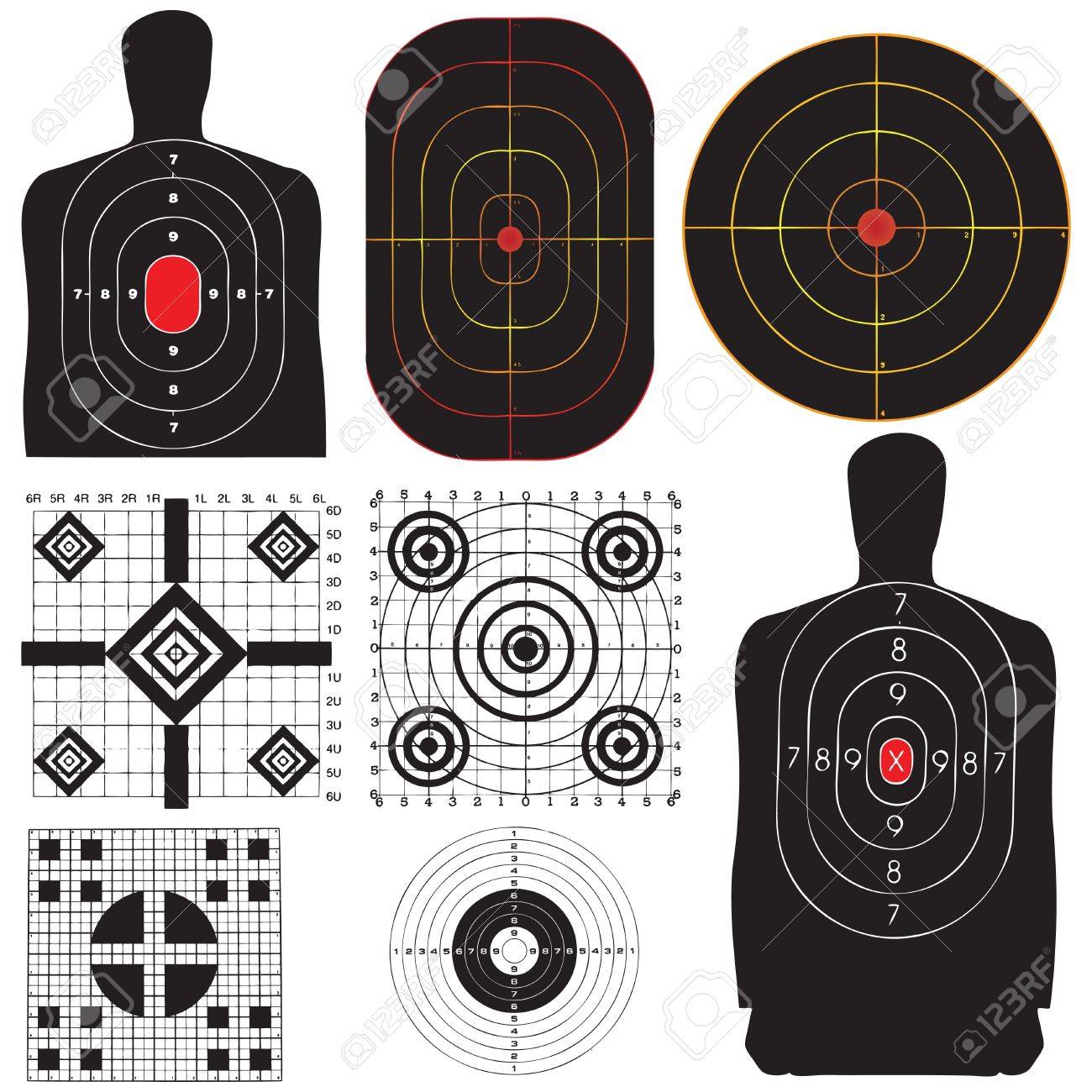 A professional set targets for training. Vector illustration. - 20920944 A professional set targets for training. Vector illustration. - 20920944