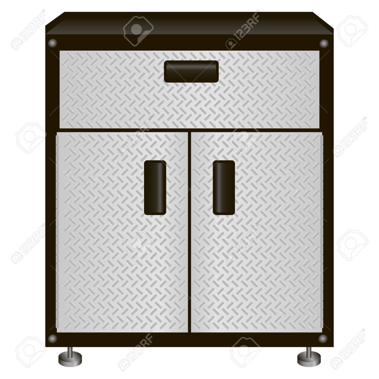2 ドア鋼ツール ベクトル イラストの引き出し付けキャビネット のイラスト素材 ベクタ Image