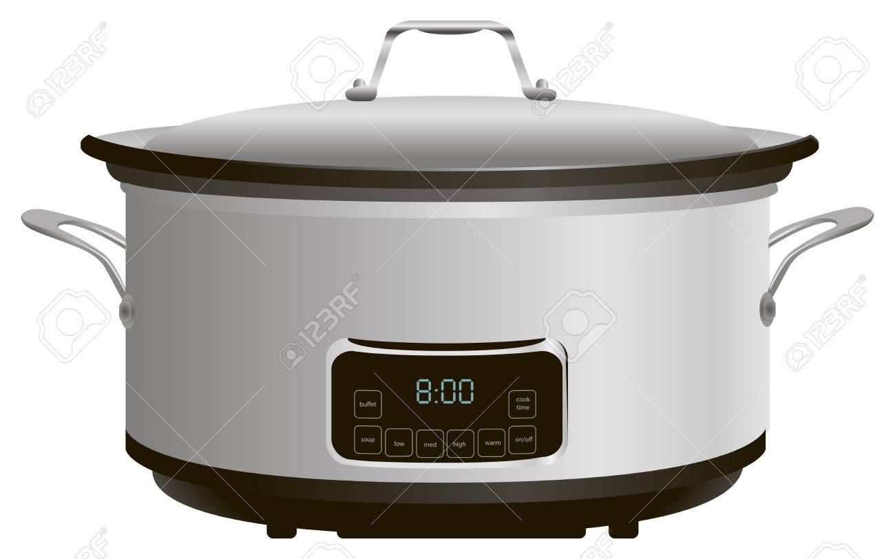 調理用のプログラム可能な電気鍋 のイラスト素材 ベクタ Image