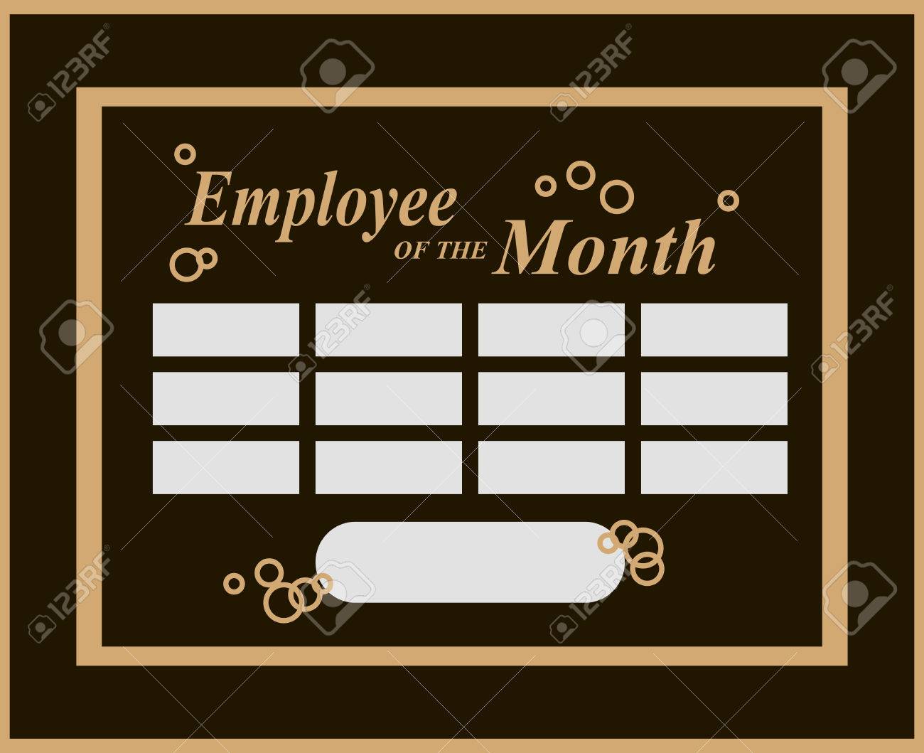 employee of the month award kit vector illustration royalty free employee of the month awards templates