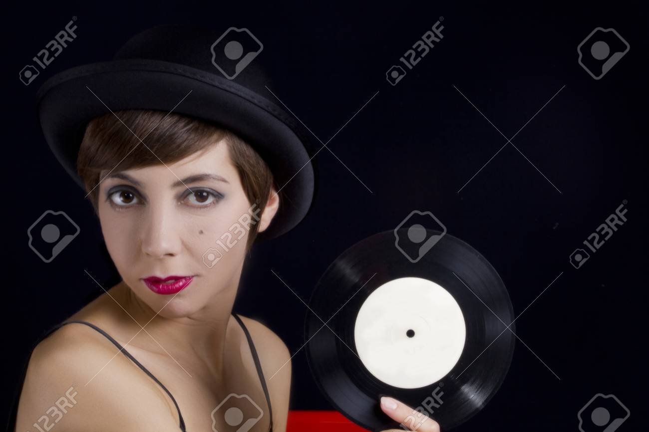 girls black bowler hat