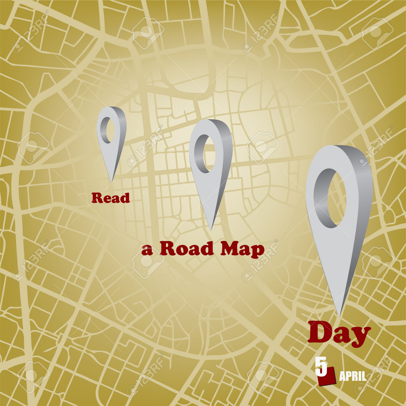 The calendar event is celebrated in april - Read a Road Map Day - 169061375 The calendar event is celebrated in april - Read a Road Map Day - 169061375