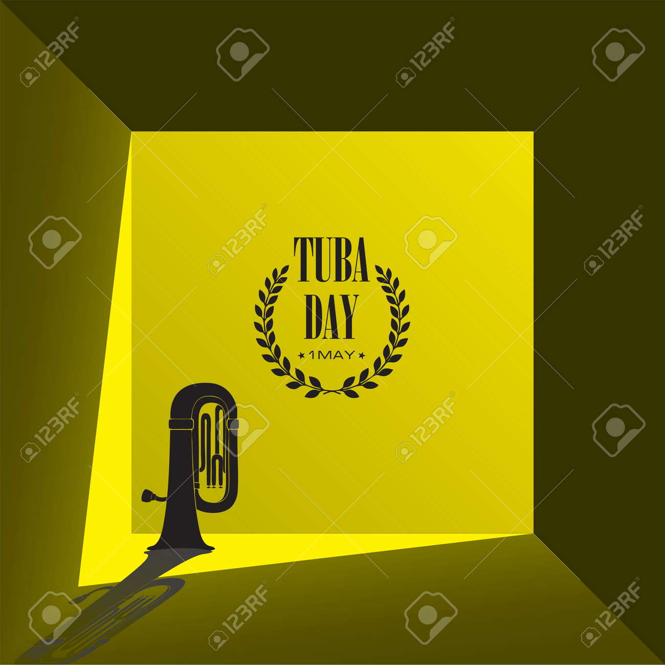 Illustration for design works of the May holiday - Tuba Day - 169441828 Illustration for design works of the May holiday - Tuba Day - 169441828