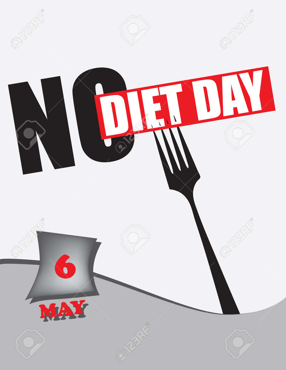 Poster No Diet Day.Vector illustration for a holiday date in may. - 169441831 Poster No Diet Day.Vector illustration for a holiday date in may. - 169441831