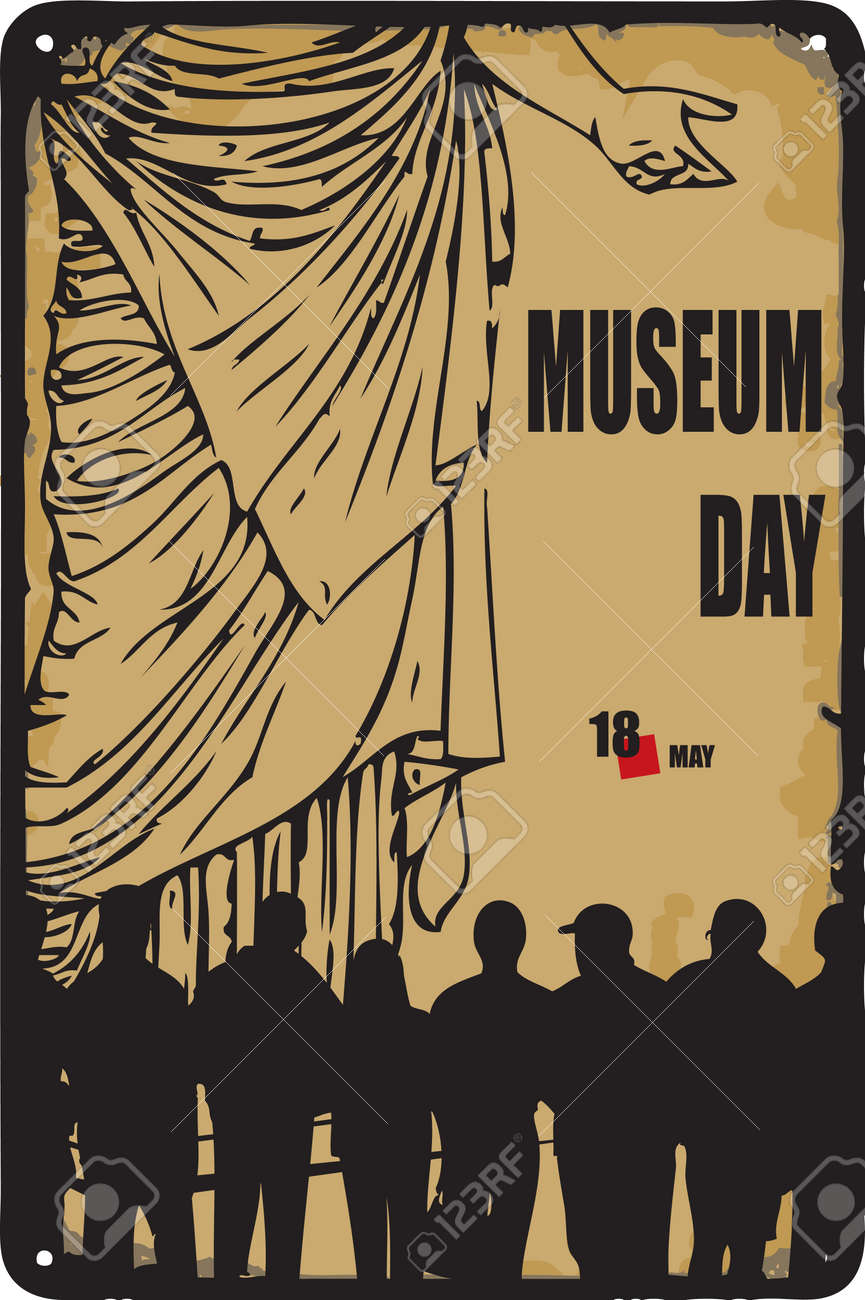 Old vintage sign to the date - Museum Day. Vector illustration for the holiday and event in may. - 169676011 Old vintage sign to the date - Museum Day. Vector illustration for the holiday and event in may. - 169676011