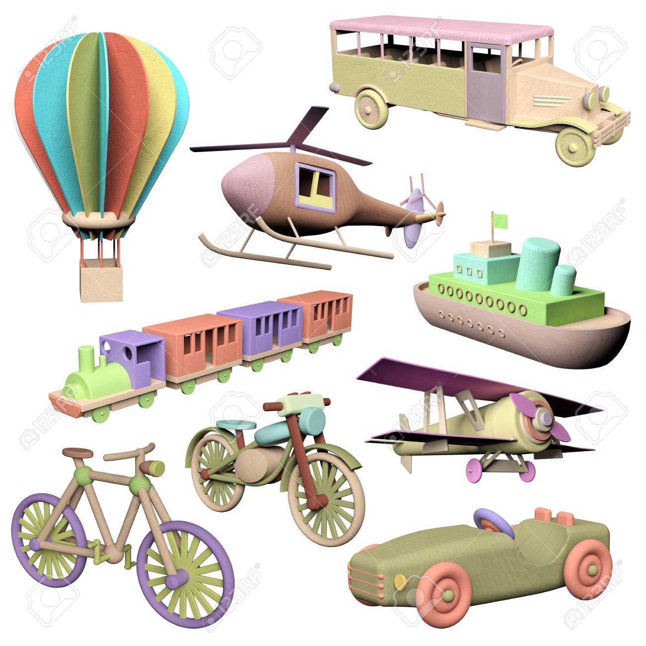 wooden transport toys
