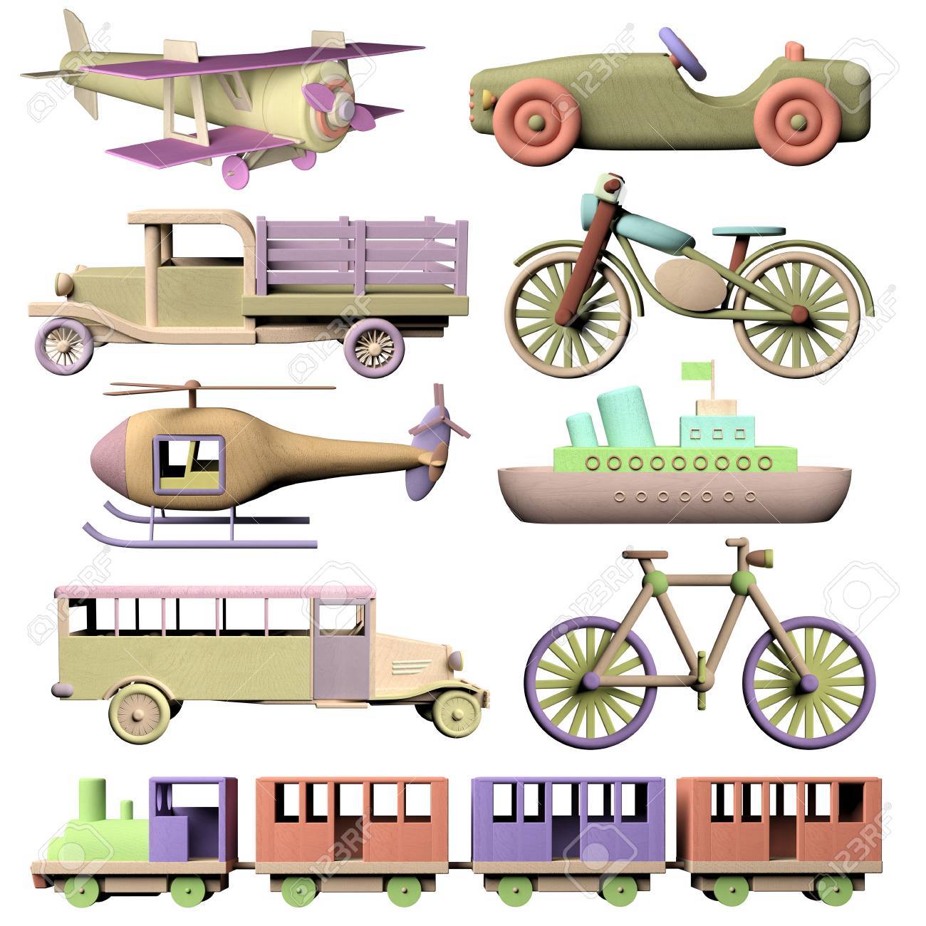 wooden transport toys