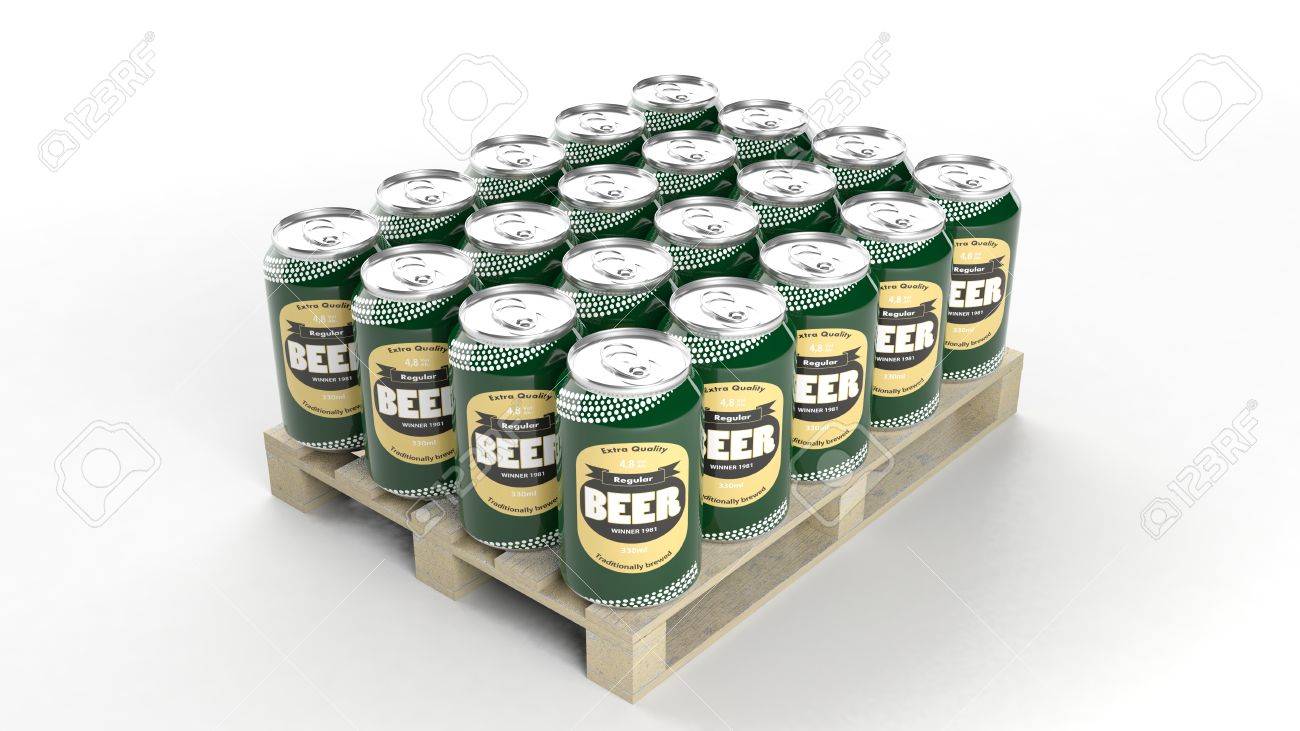 Fork Lift W 4 Metallic Barrels &amp;amp; Wooden Pallet Mockup Mockups