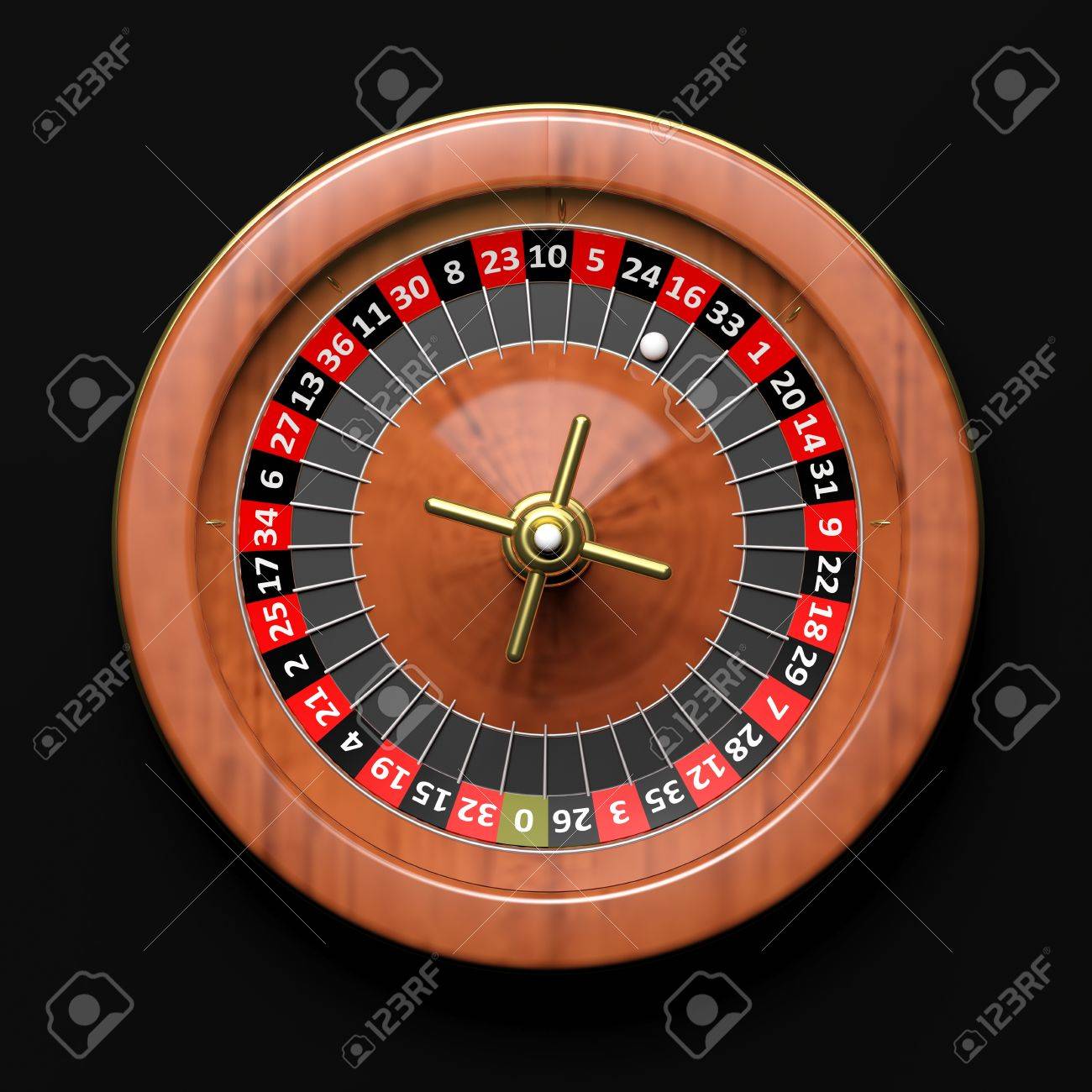 roulette wheel on black