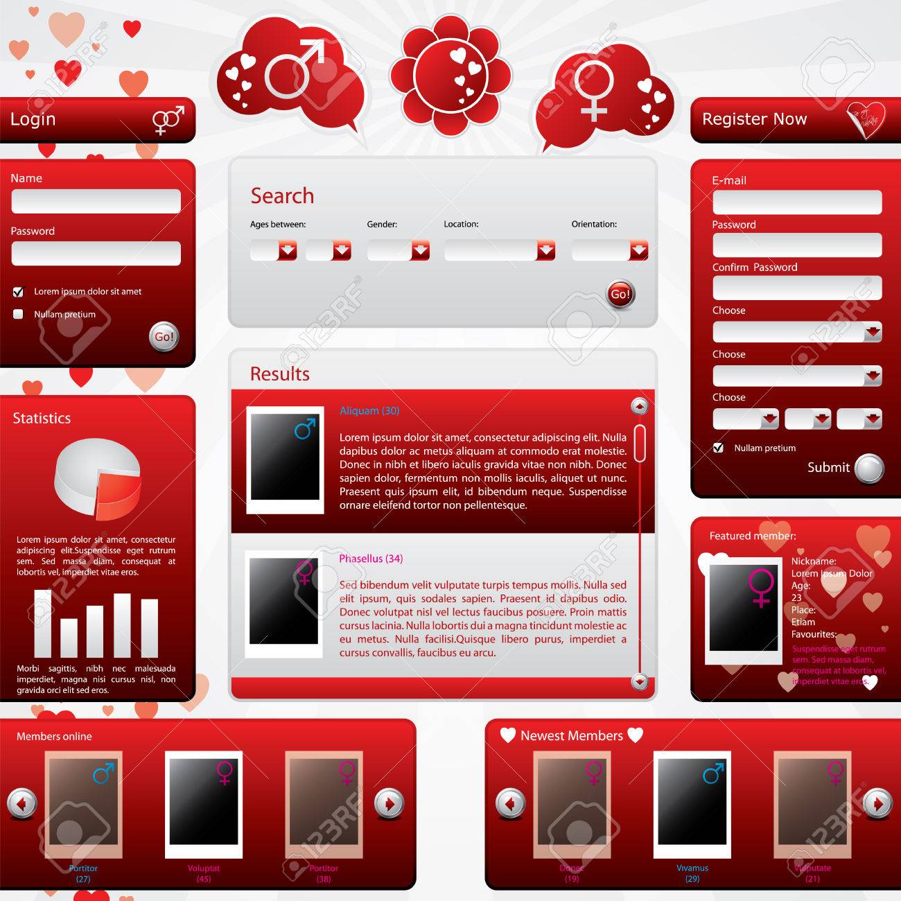 dating website template for valentines day dating site template free