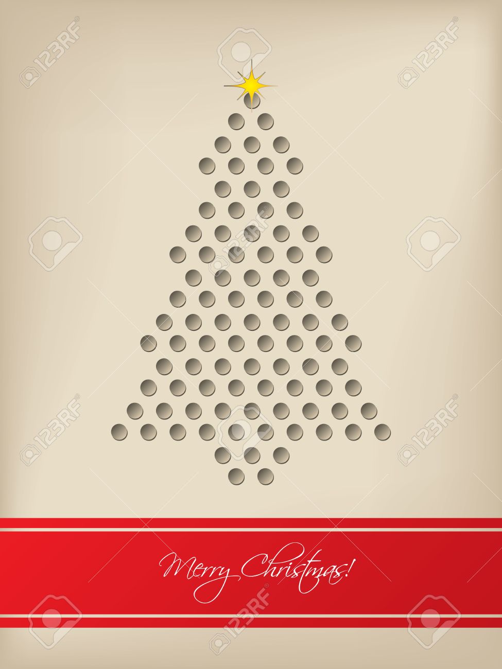 Coole Weihnachtskarte Design Mit Baumformigen 3d Punkten Und Roten Streifen Lizenzfrei Nutzbare Vektorgrafiken Clip Arts Illustrationen Image