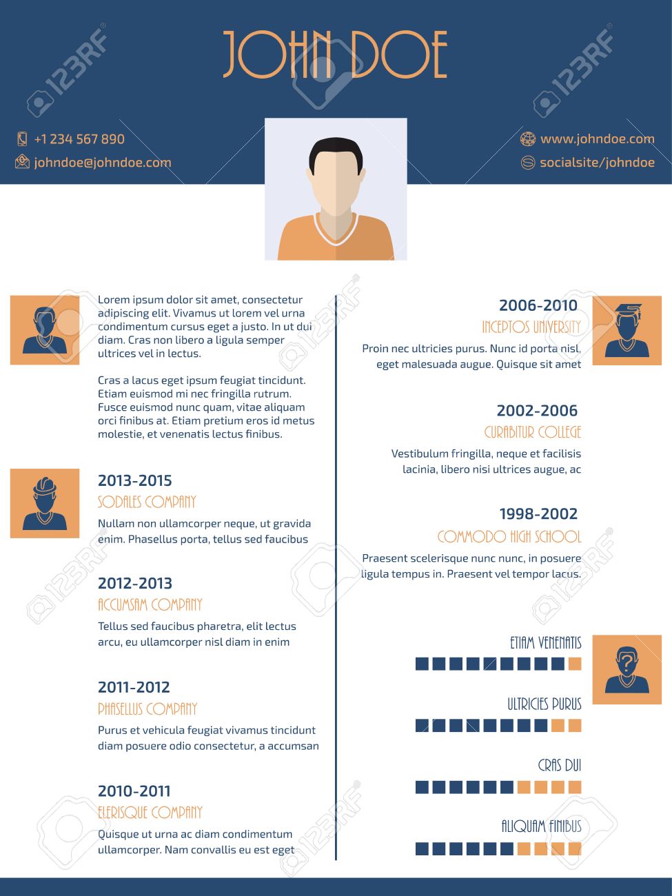 resume Flat Design Resume flat style curriculum vitae cv resume design royalty free cliparts stock vector 37630936