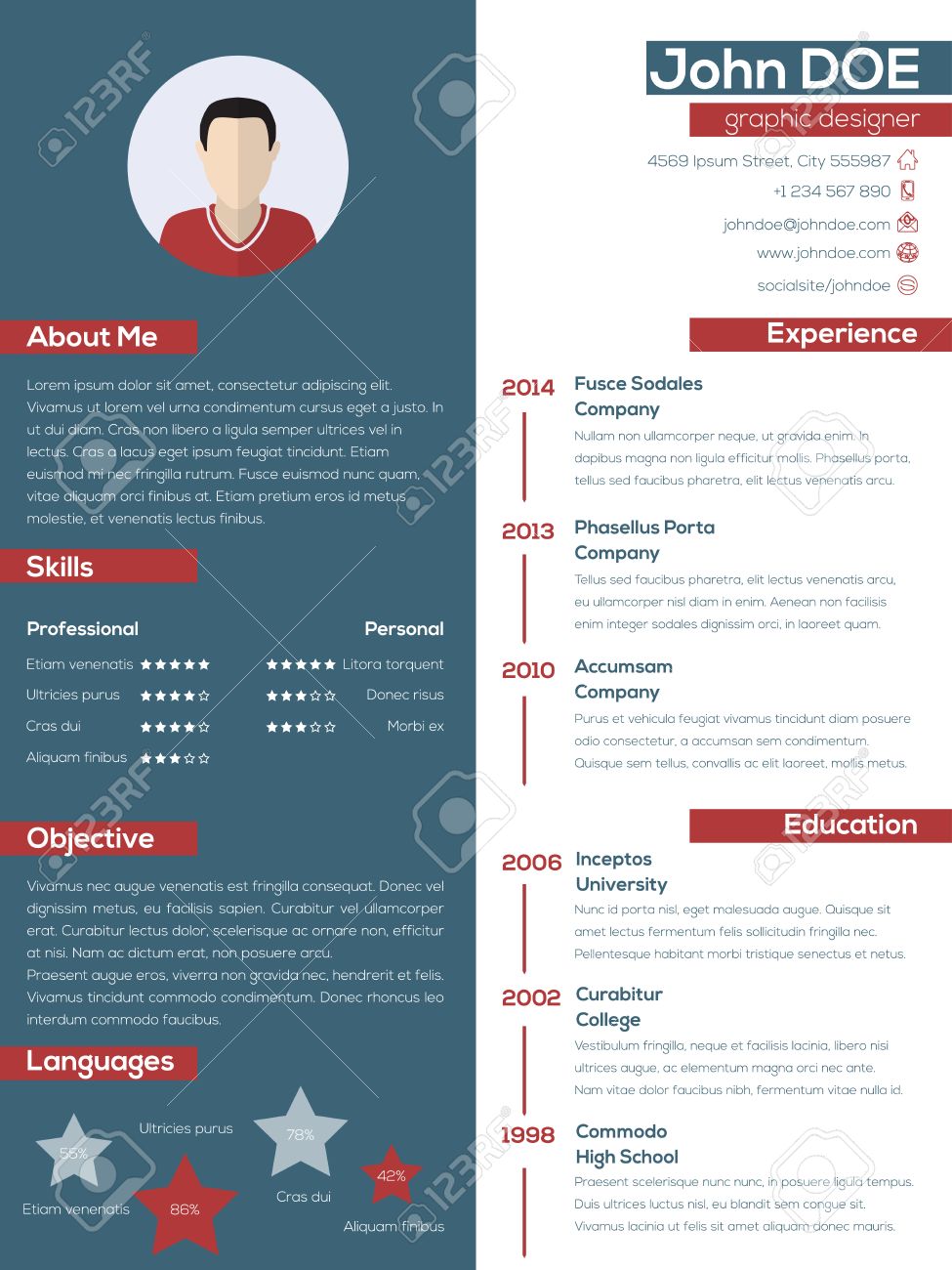 resume Modern Resume Design modern resume cv design with pastel colors and photo royalty free stock vector 38199615