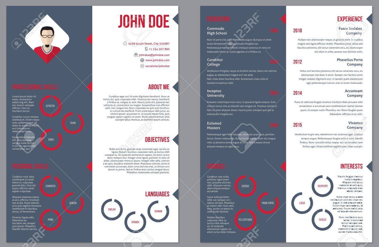 two sided resume curriculum vitae cv design template stock vector 41599276 - Cv Design Templates Vector two sided resume curriculum vitae cv design template stock vector 41599276 - Cv Design Templates Vector