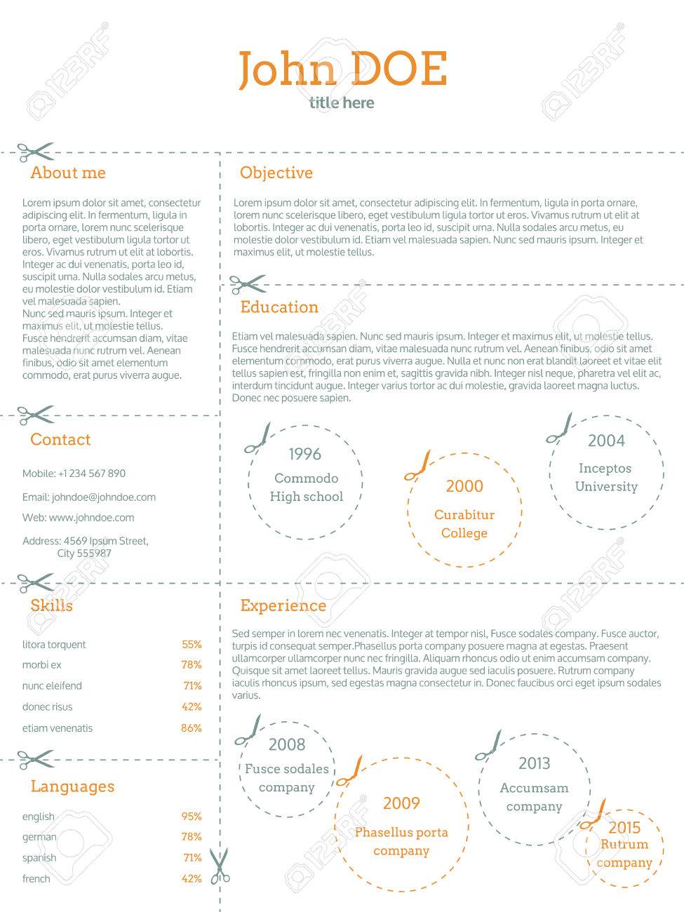 resume categories