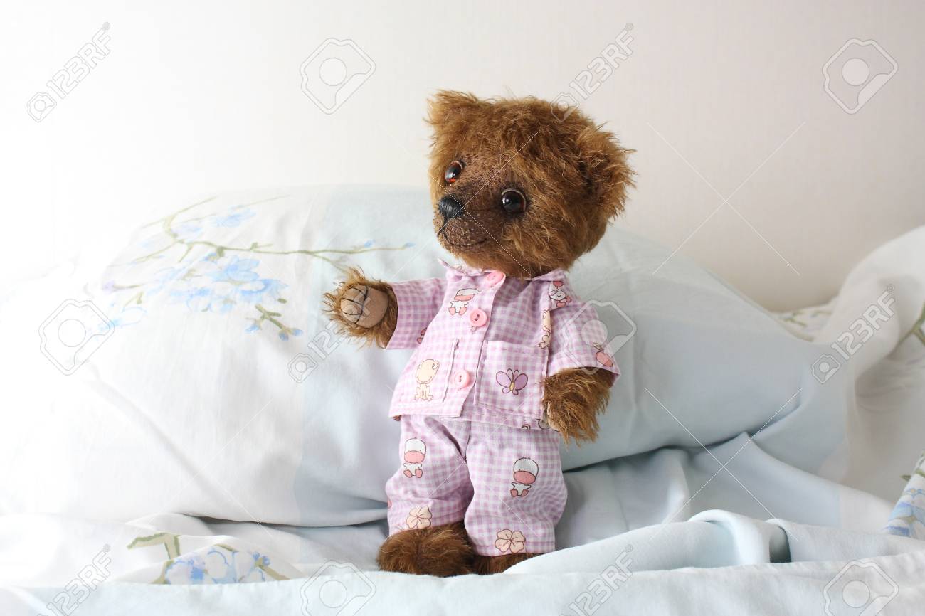 teddy bear with pajamas