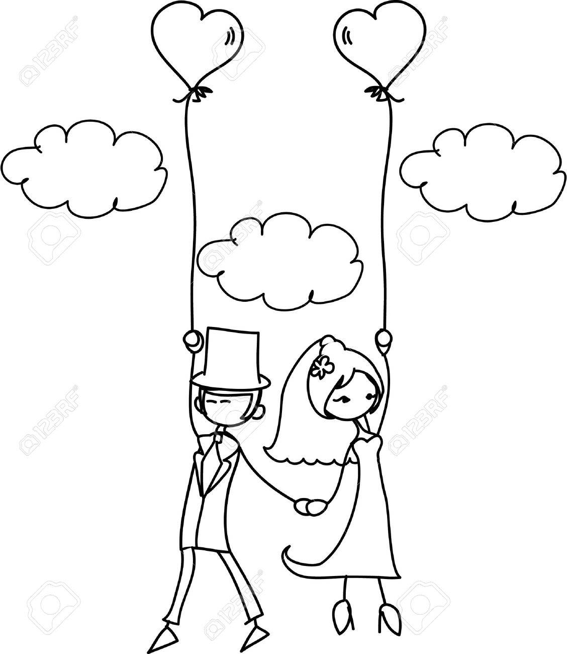 Cartoon Wedding Picture Royalty Free SVG, Cliparts, Vectors, and Stock  Illustration. Image 11499196., image size:1128x1300