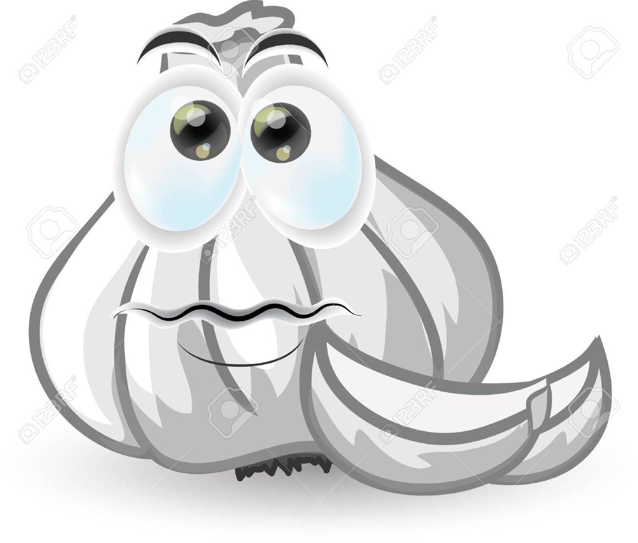 漫画面白いニンニクのイラスト素材 ベクタ Image