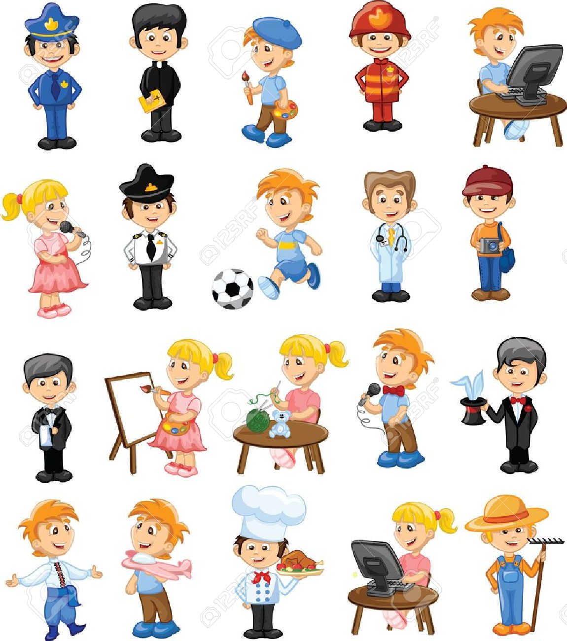 Cartoon characters of different professions - 25243146 Cartoon characters of different professions - 25243146