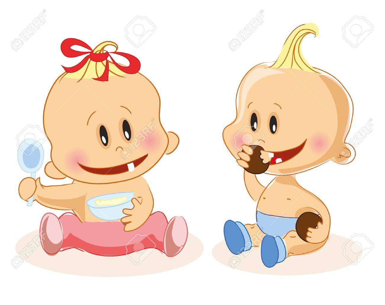 男の赤ちゃんと女の赤ちゃんのイラストのイラスト素材 ベクタ Image 男の赤ちゃんと女の赤ちゃんのイラストのイラスト素材 ベクタ Image