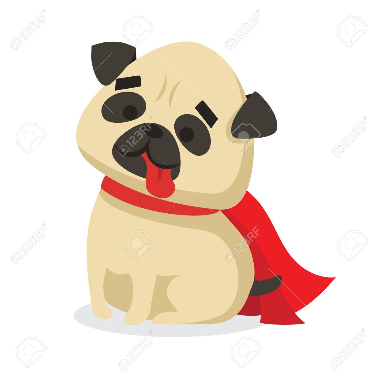 Vector Illustration Of Cute And Funny Cartoon Pug Puppy Superhero Royalty Free Cliparts Vectors And Stock Illustration Image 109774781 Tons of awesome cartoon pugs wallpapers to download for free. vector illustration of cute and funny cartoon pug puppy superhero