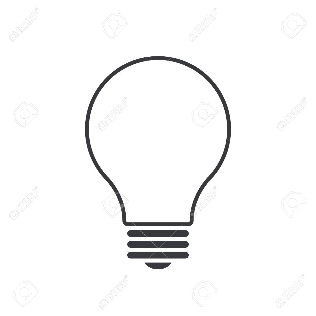 Wow jordnødder chef Light Bulb Outline Icon, Modern Minimal Flat Design Style, Thin Line Vector  Illustration Royalty Free SVG, Cliparts, Vectors, And Stock Illustration.  Image 46784344.