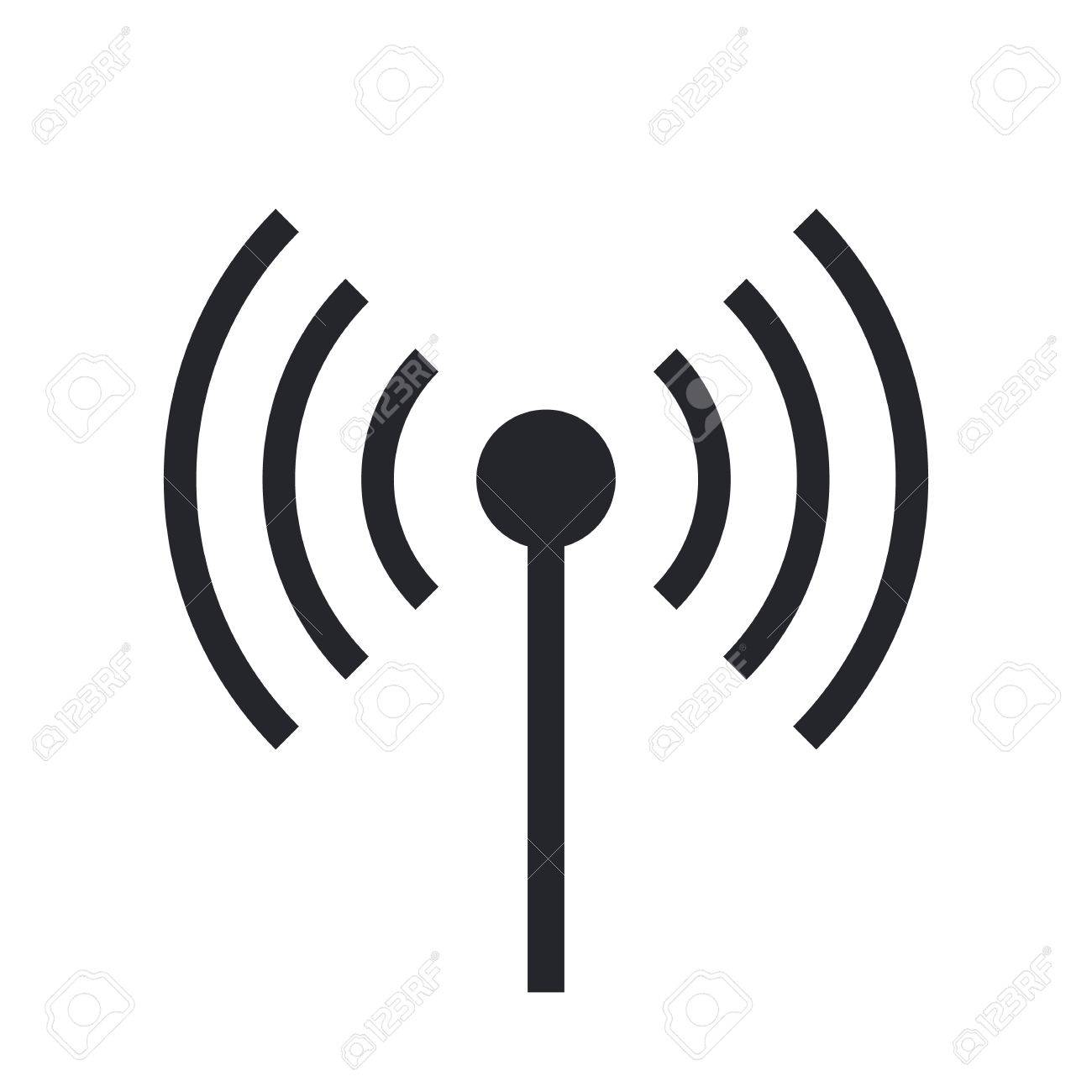 Wifi Icono De La Antena, El Estilo De Diseño Plano Minimalista Moderno,  Ilustración Vectorial Ilustraciones Vectoriales, Clip Art Vectorizado Libre  De Derechos. Image 47187929.