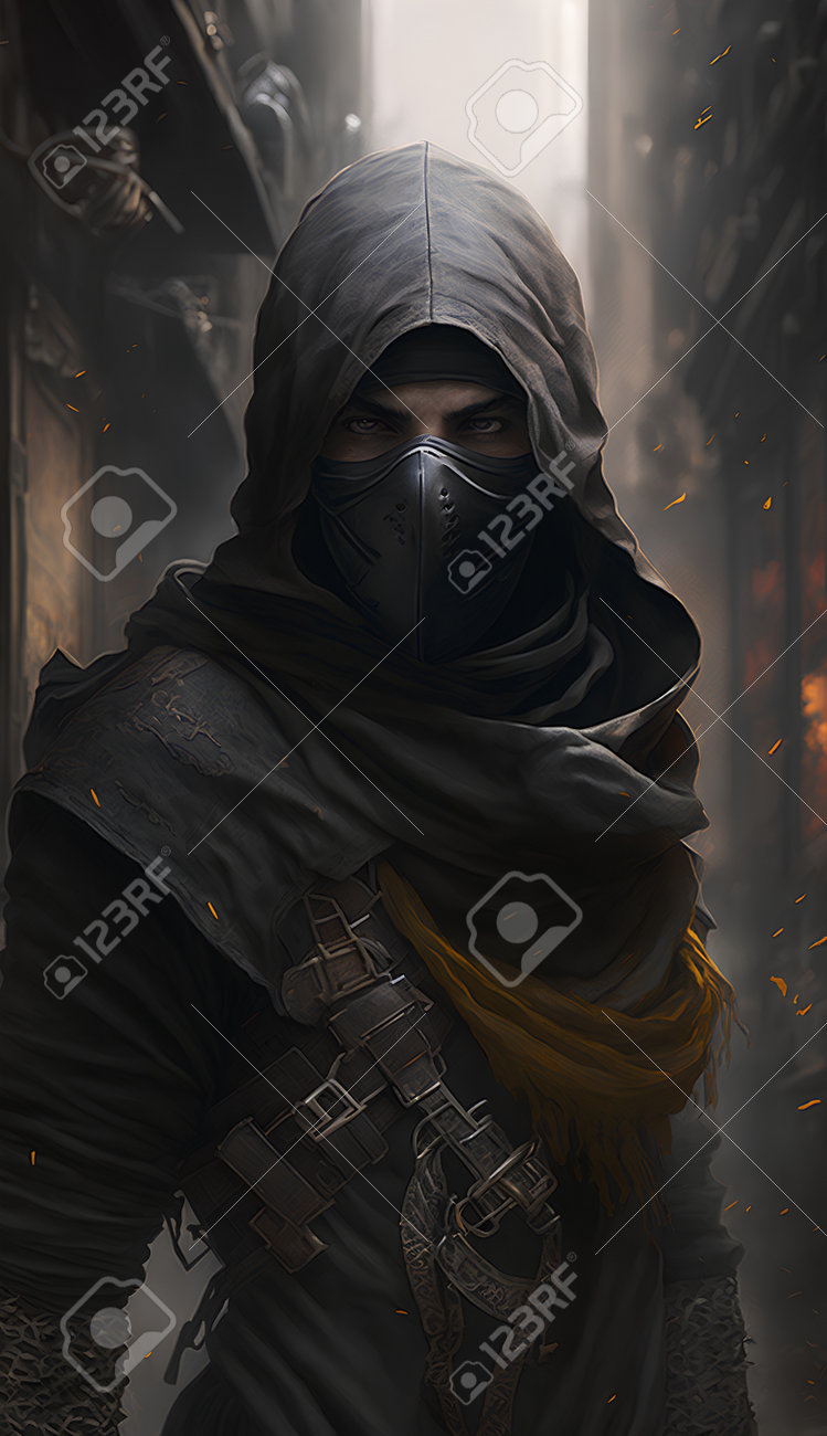 Portrait Of A Man In A Medieval Costume With A Hood. Free Image and  Photograph 198708714.