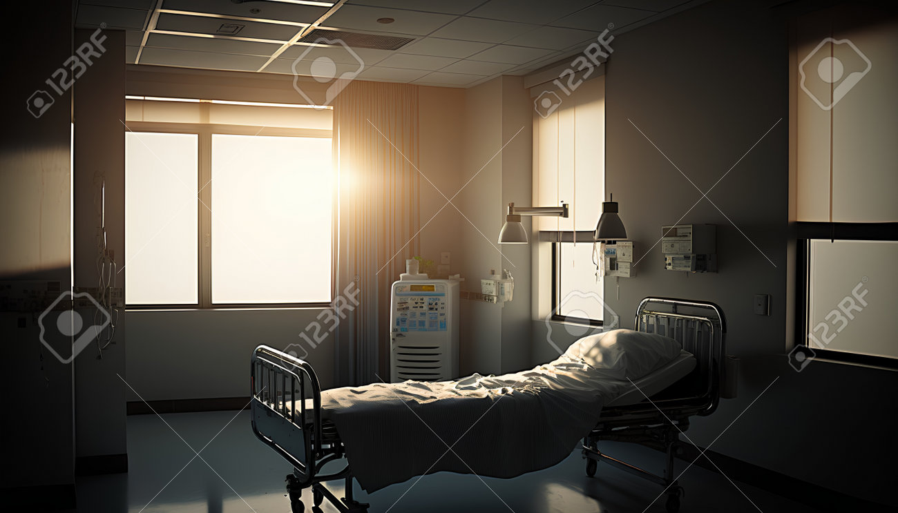 Empty Hospital Ward With Bed And Window. 3D Rendering. Free Image and  Photograph 198716170., image size:1300x743