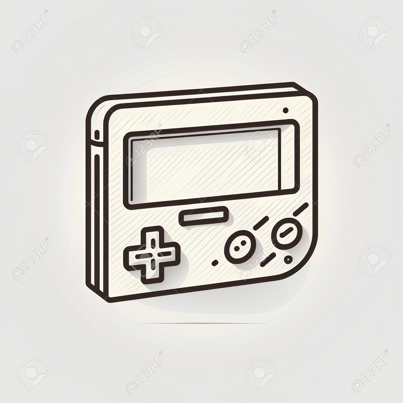 Handheld Game Console Icon, Linear Vector Illustration, Eps 10 Free Image  and Photograph 198743657., image size:1300x1300