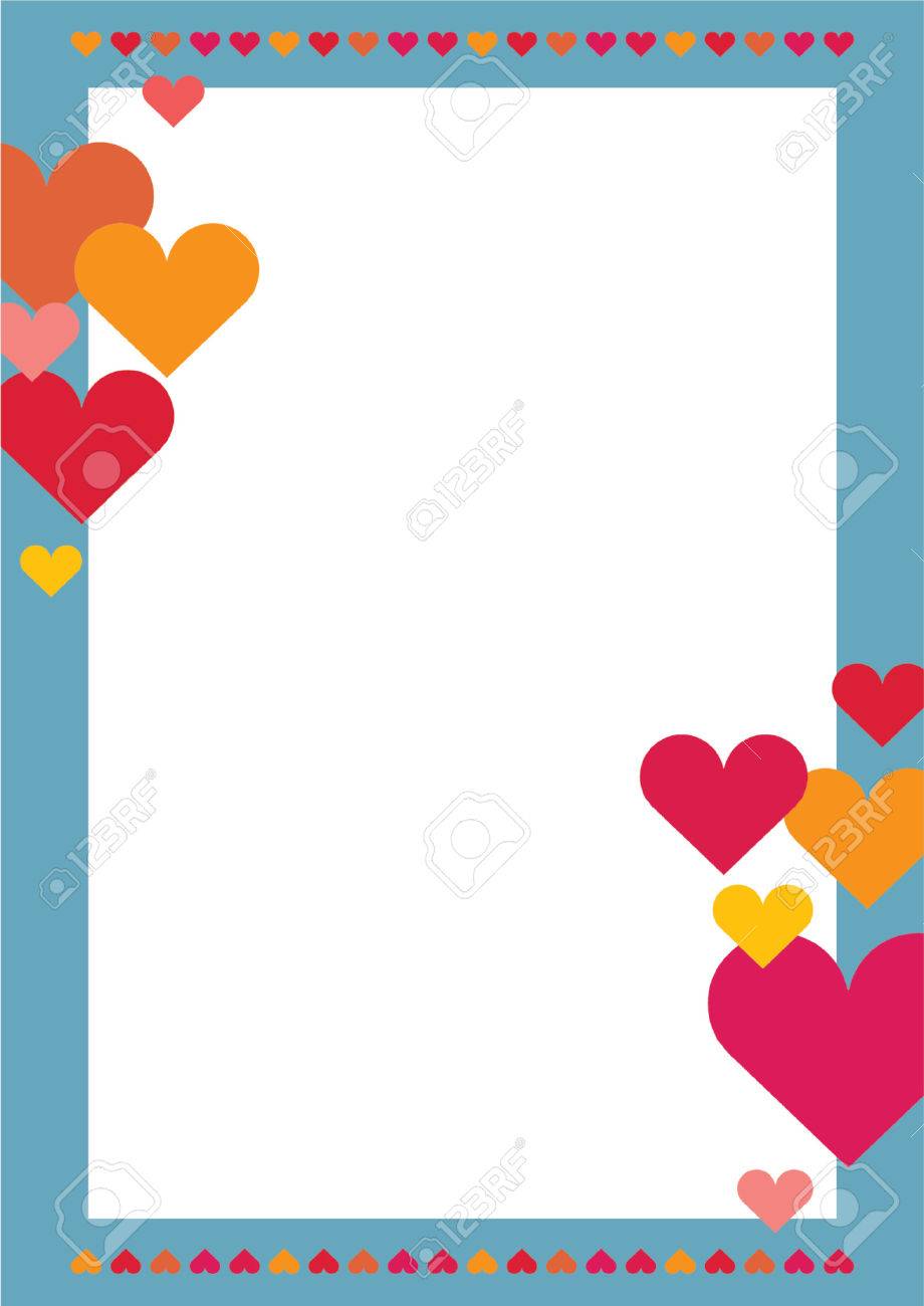 You Can Use This Border With Hearts As A Background For Letters Royalty Free Cliparts Vectors And Stock Illustration Image 1156157