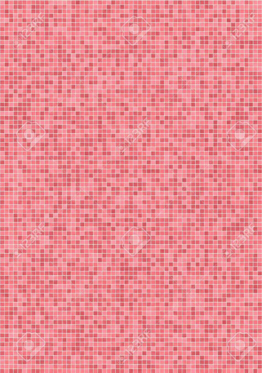 Bathroom Wall With Small Pink Mosaic Tiles Stock Photo Bathroom Wall With Small Pink Mosaic Tiles Stock Photo