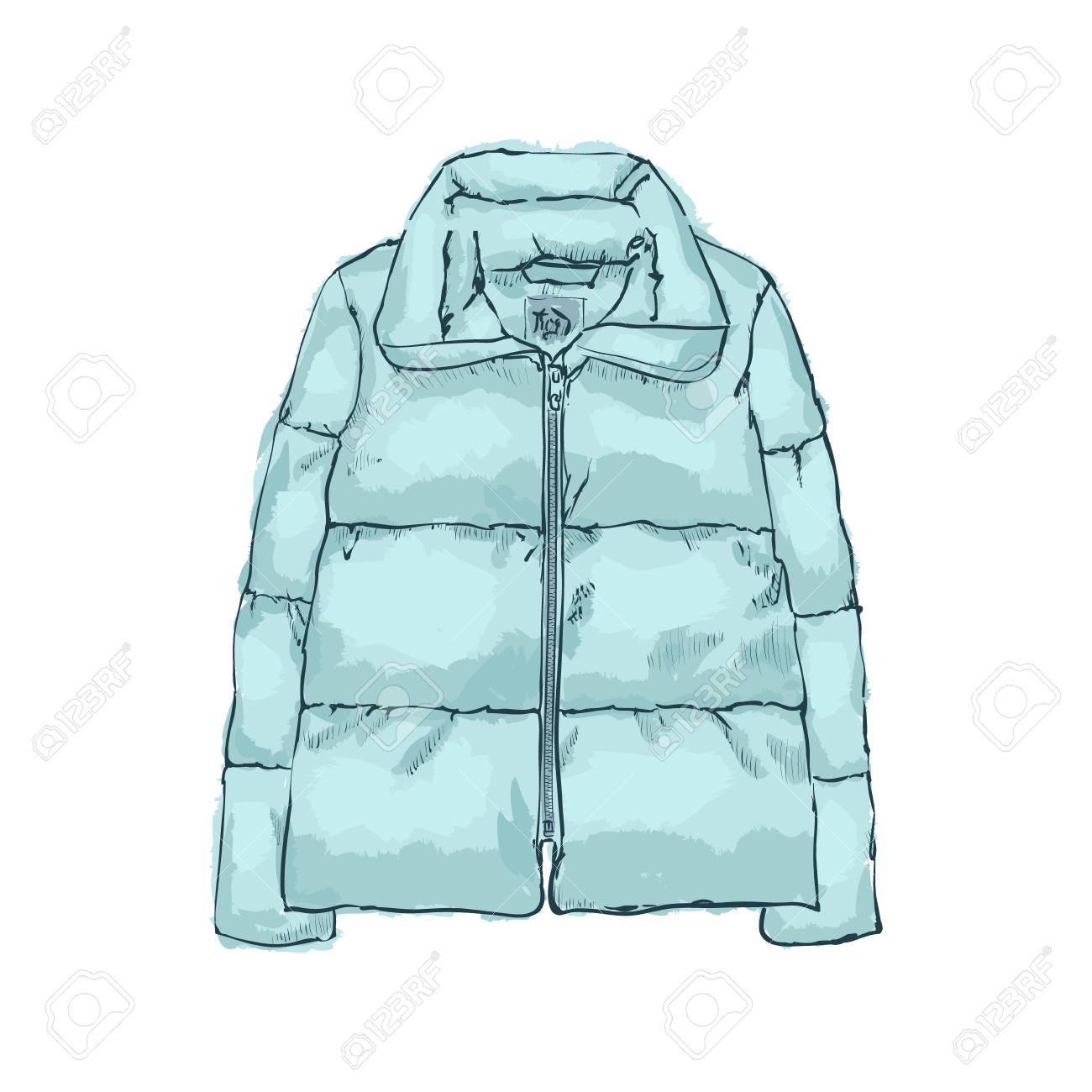 winter coat drawing