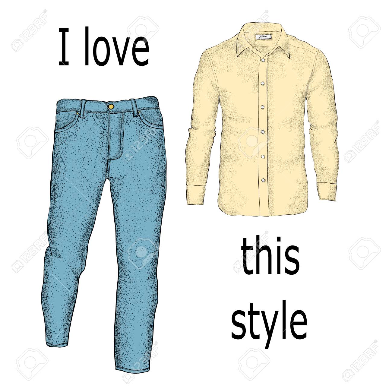 conjunto de roupa jeans