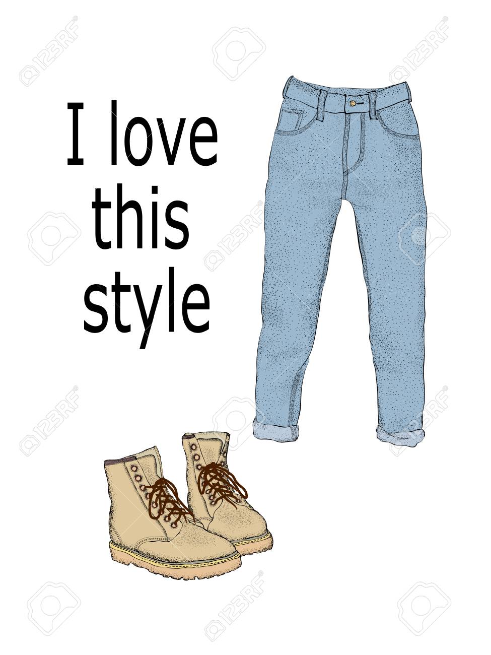 conjunto de roupa jeans