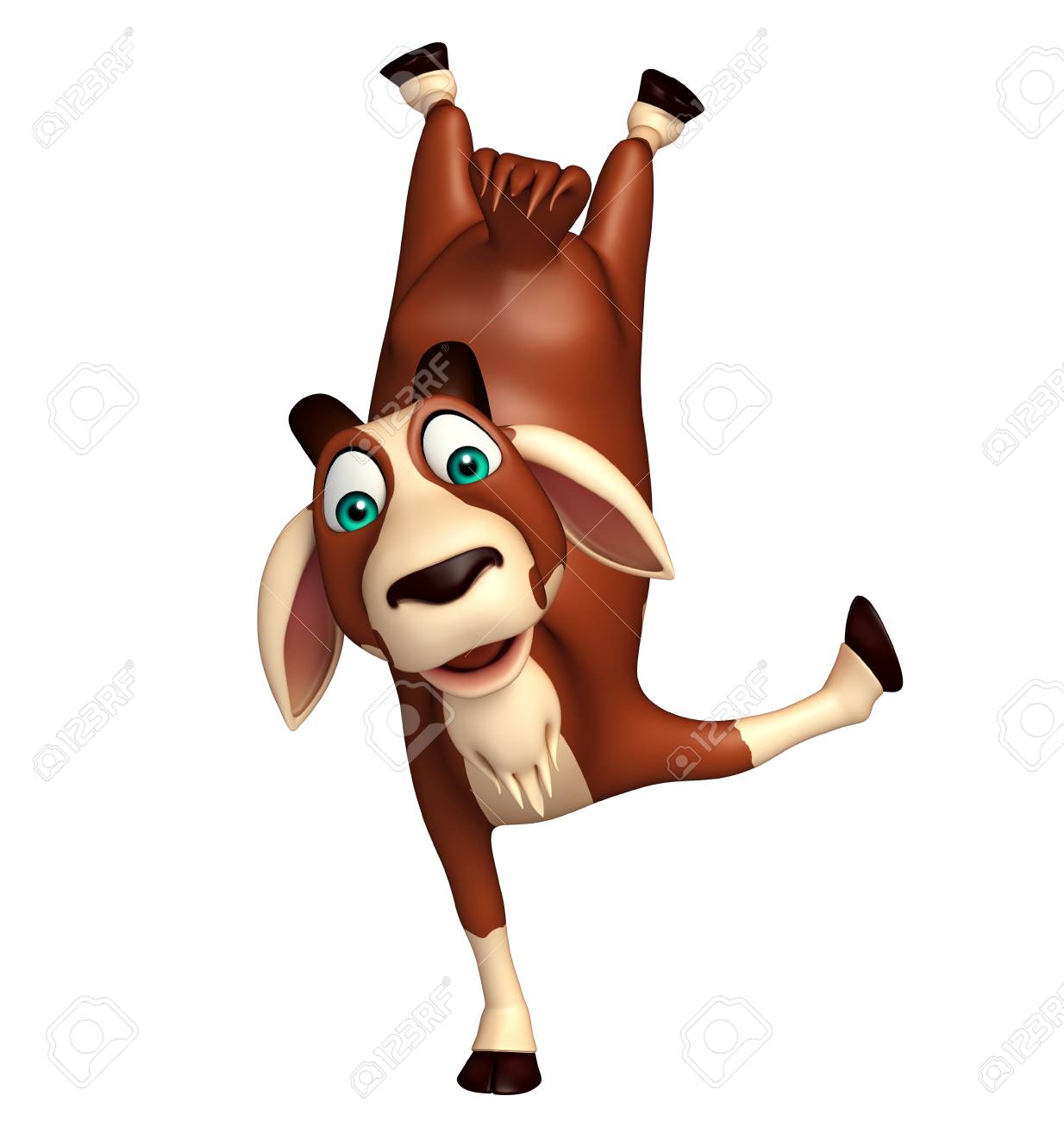 3d Illustration Rendu Du Personnage De Dessin Anime Drole De Chevre Banque D Images Et Photos Libres De Droits Image