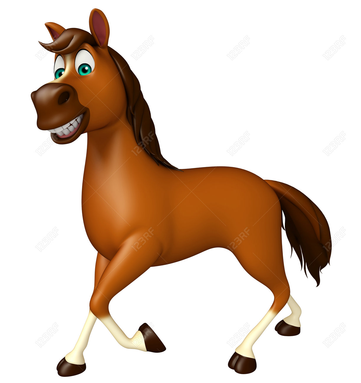 3d Rendered Illustration Of Walking Horse Cartoon Character Stock Photo,  Picture and Royalty Free Image. Image 53174364., image size:1225x1300