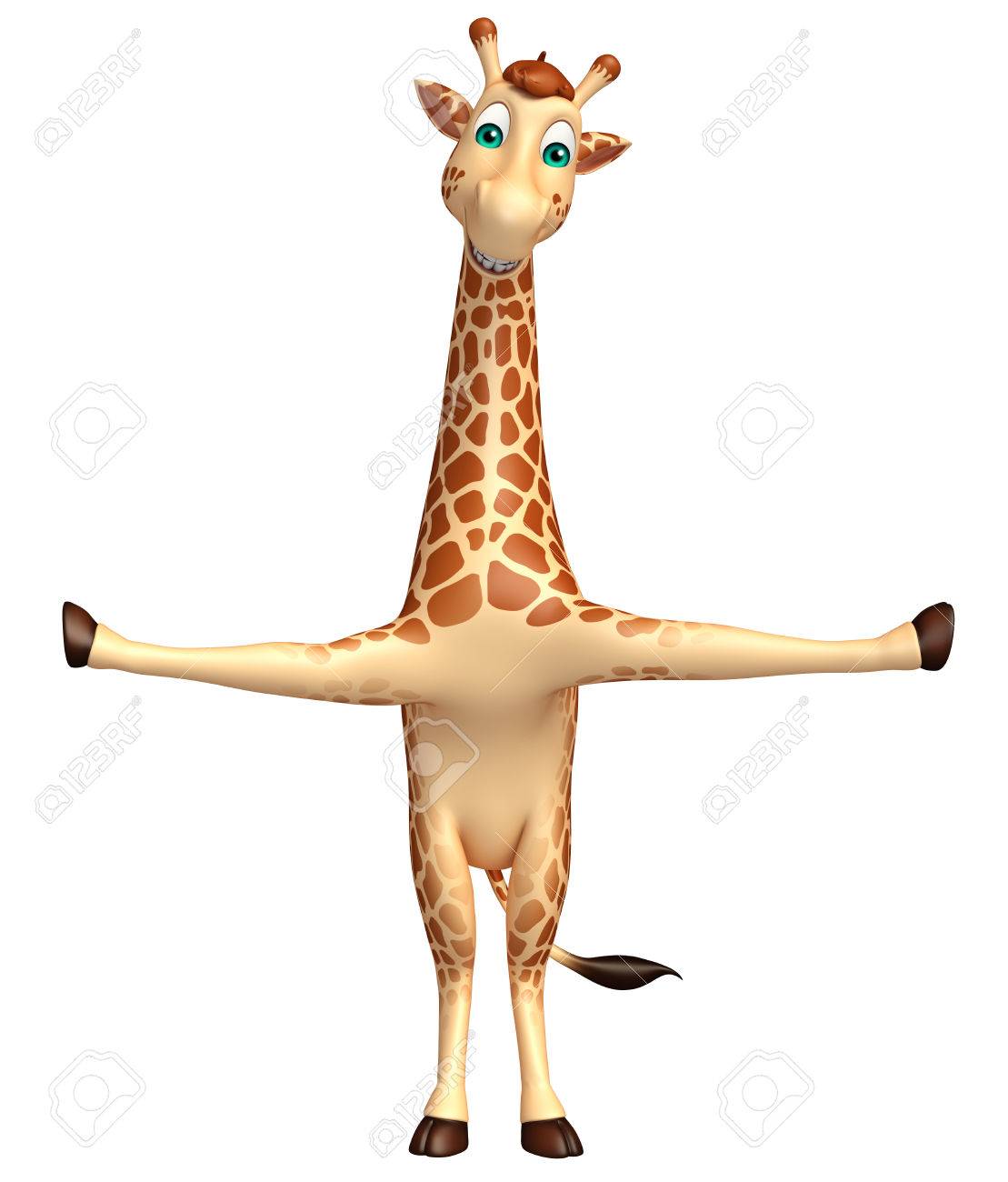 Illustration De Rendu 3d Du Personnage De Dessin Anime Drole De Girafe Banque D Images Et Photos Libres De Droits Image