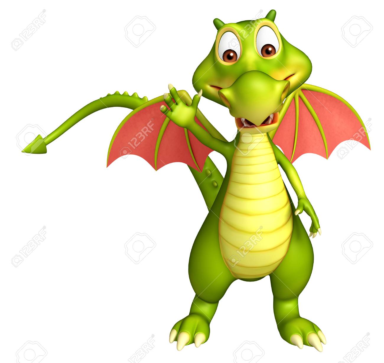 3d Rendered Illustration Of Dragon Funny Cartoon Character Stock Photo,  Picture and Royalty Free Image. Image 54111421.