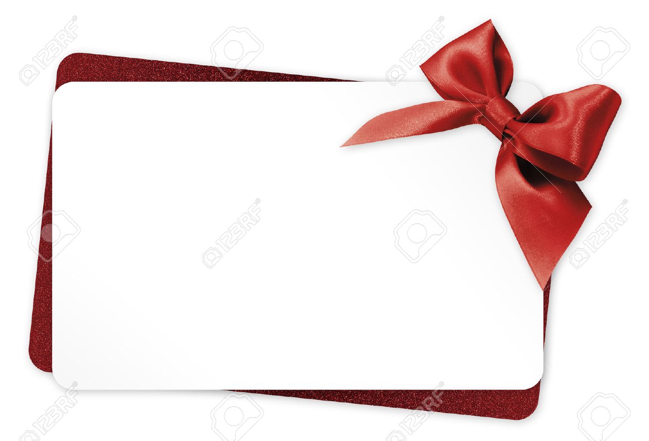 gift card with red ribbon bow Isolated on white background - 50574830 gift card with red ribbon bow Isolated on white background - 50574830