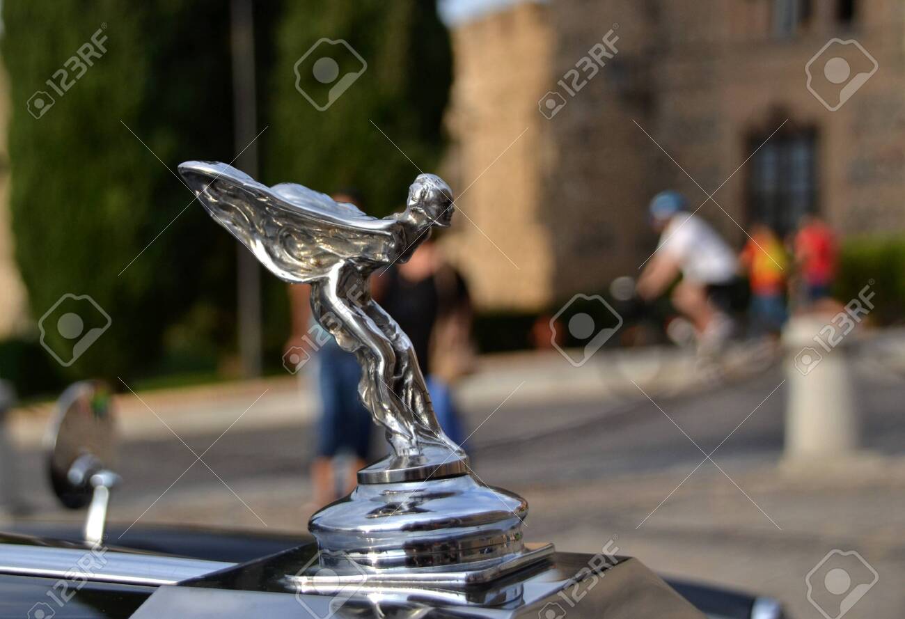 Car Emblem Made With The Figure Of A Woman With Wings In Take Off Position To Fly Stock Photo Picture And Royalty Free Image Image 144887132