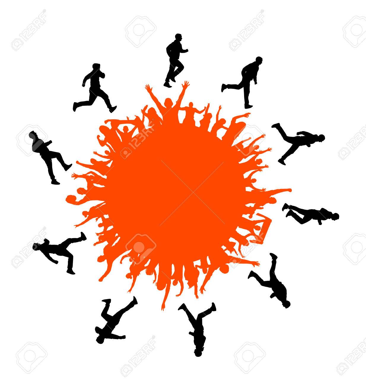 走っている男の人のシルエット ポスター のイラスト素材 ベクタ Image