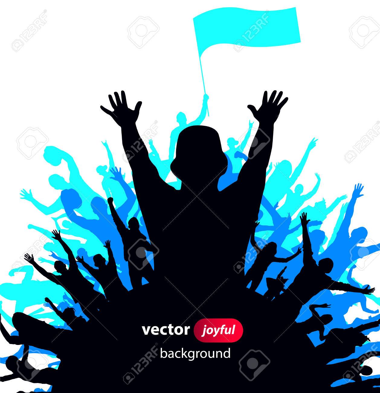 人の応援ポスターのイラスト素材 ベクタ Image