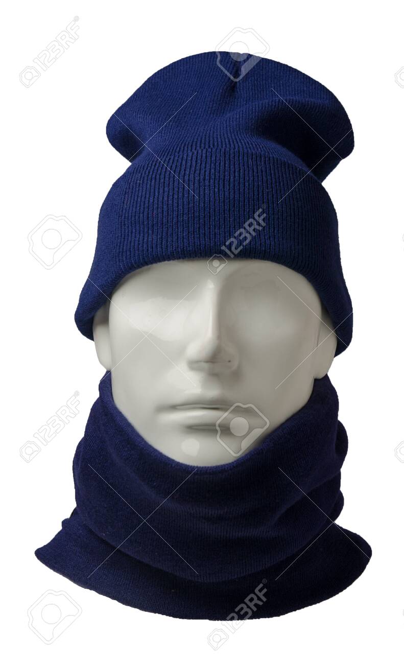 blue hat and scarf