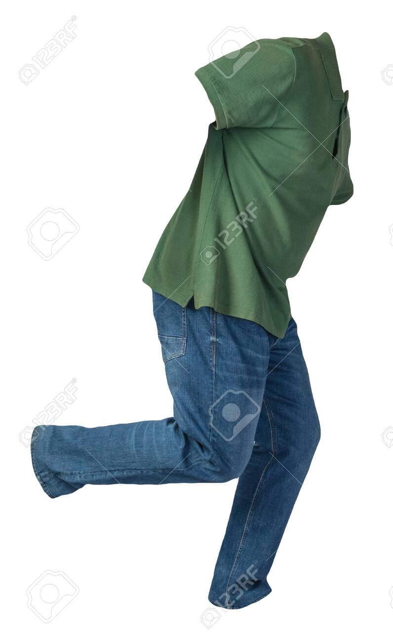 green and blue jeans