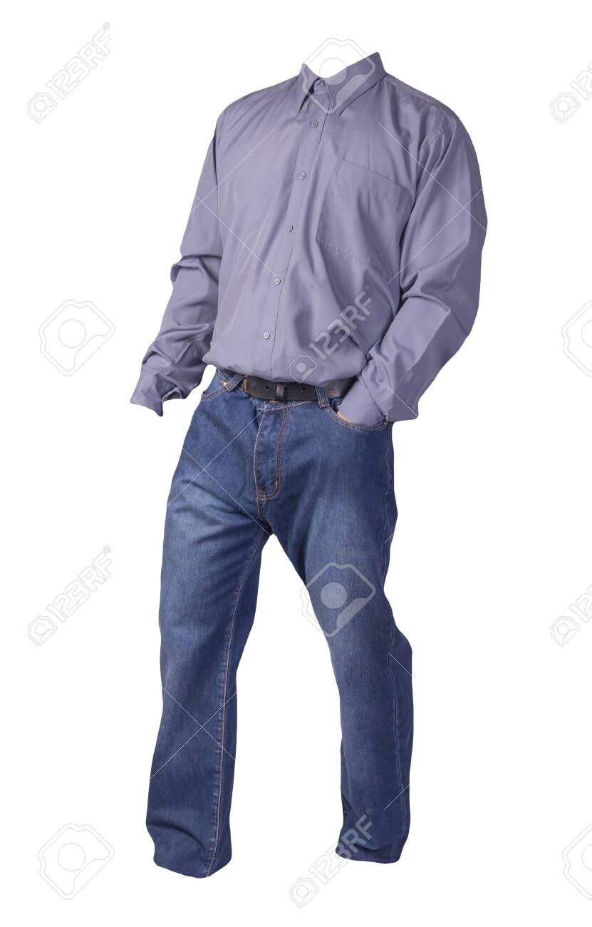 jeans and white long sleeves