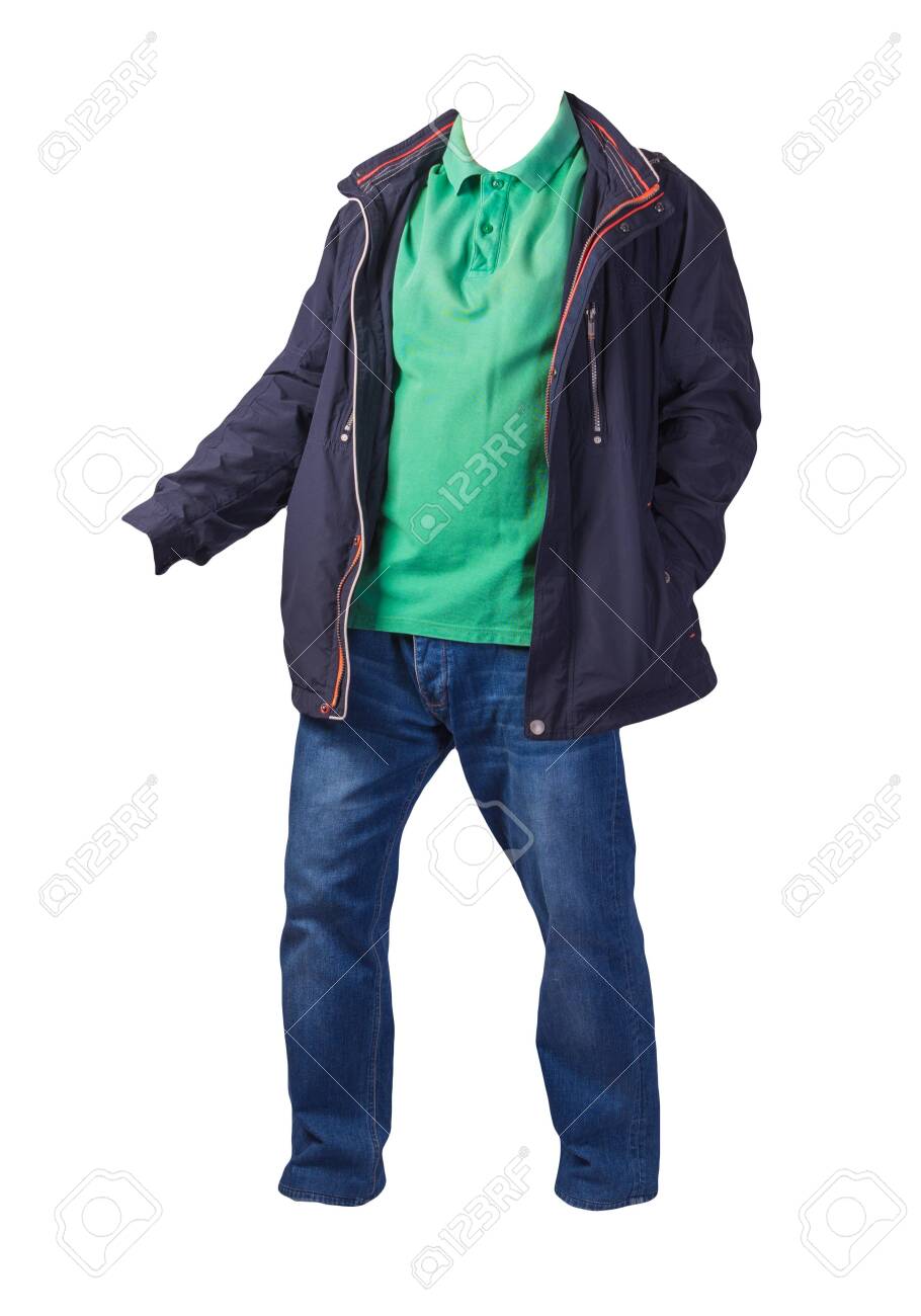 blue jeans with green shirt